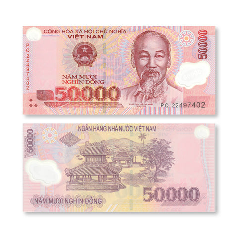 Vietnam 50000 Dong, 2022, B345n, P121, UNC - Robert's World Money - World Banknotes