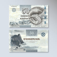 Faroe Islands 50 Krónur, 2011, B217a, P29, UNC