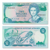 Bermuda 2 Dollars, 1997, B214b, P40Ab, UNC - Robert's World Money - World Banknotes