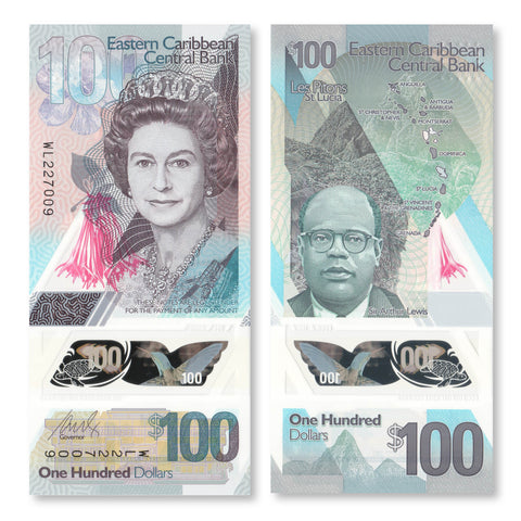 East Caribbean States 100 Dollars, 2019, B244a, UNC - Robert's World Money - World Banknotes