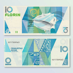 Aruba 10 Florin, 1990, B107a, P7, UNC - Robert's World Money - World Banknotes