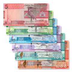 Gambia Full Set: 5–200 Dalasis, 2023, UNC
