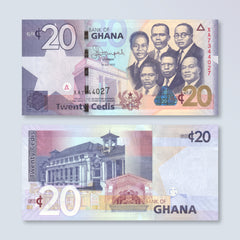 Ghana 20 Cedis, 2015, B148f, P40f, UNC