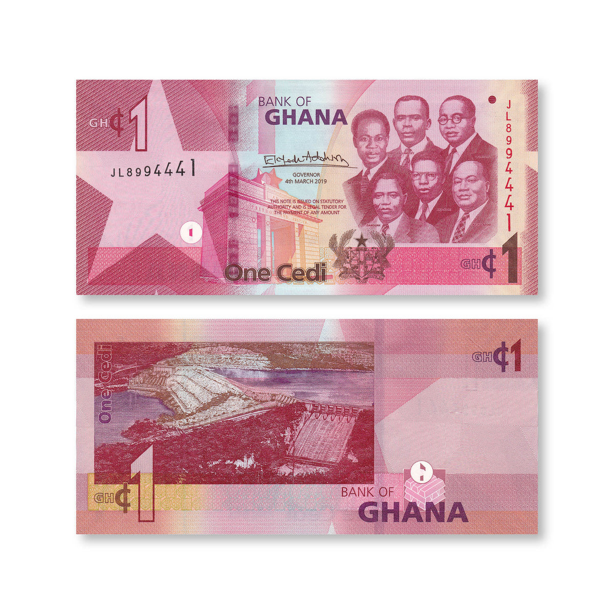 Ghana 1 Cedi, 2019, B155a, UNC
