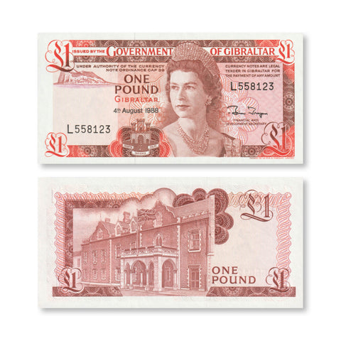 Gibraltar 1 Pound, 1988, B118e, P20e, UNC