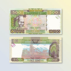 Guinea 500 Francs, 2017, B338b, P47b, UNC - Robert's World Money - World Banknotes