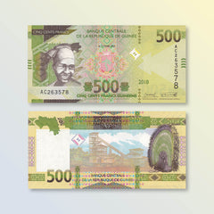 Guinea 500 Francs, 2018, B341.5a, UNC - Robert's World Money - World Banknotes