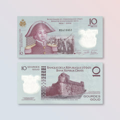 Haiti 10 Gourdes, 2013, B851a, P279, UNC - Robert's World Money - World Banknotes