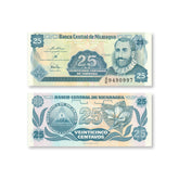 Nicaragua 25 Centavos, 1990, B464b, P170b, UNC - Robert's World Money - World Banknotes