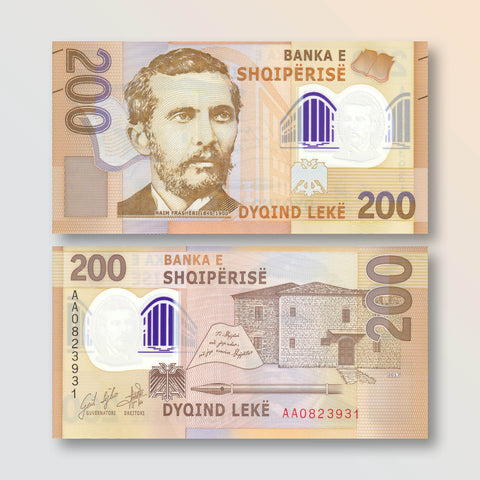 Albania 200 Leke, 2017 (2019), B322a, UNC - Robert's World Money - World Banknotes