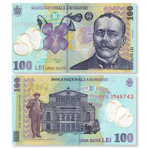 Romania 100 Lei, 2018 (2021), B290d, P121, UNC - Robert's World Money - World Banknotes