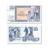Iceland 10 Krónur, 1981, B807c, P48a, UNC