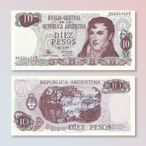 Argentina 10 Pesos, 1973, B342f, P289, UNC - Robert's World Money - World Banknotes