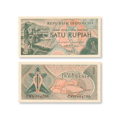 Indonesia 1 Rupiah, 1961, B405a, P78, UNC