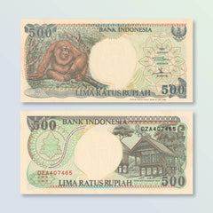 Indonesia 500 Rupiah, 1992/1999, B586h, P128h, UNC - Robert's World Money - World Banknotes