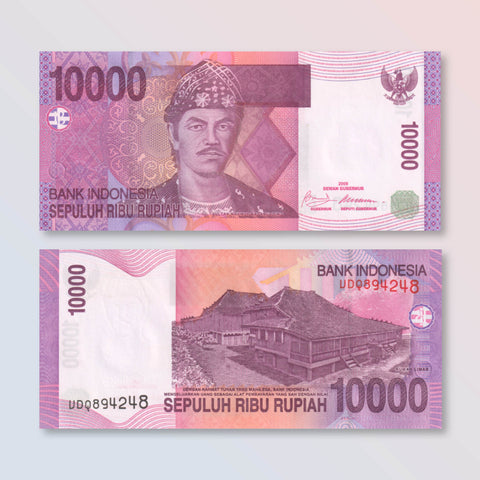 Indonesia 10000 Rupiah, 2009/2005, B600f, P143e, UNC - Robert's World Money - World Banknotes