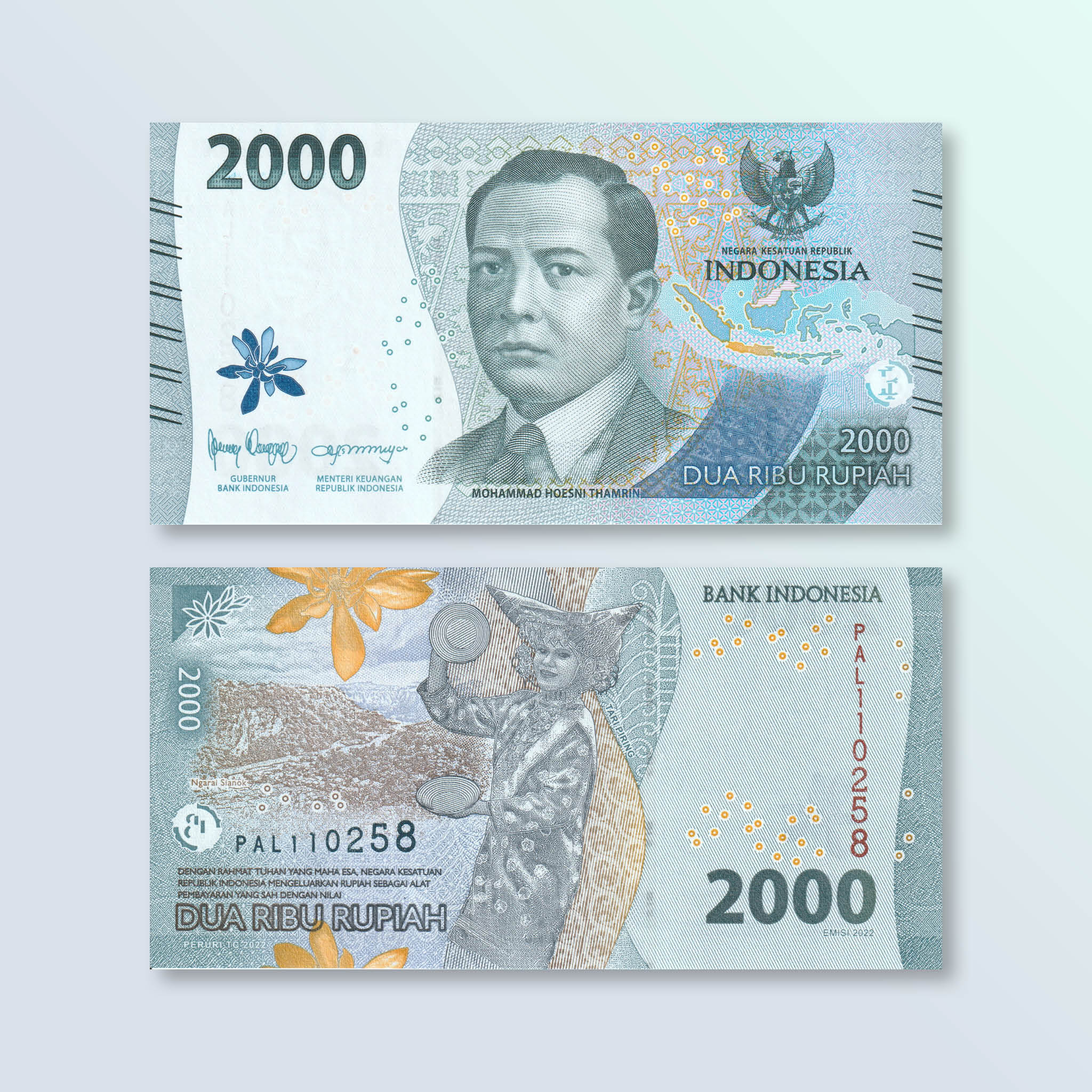 Indonesia 2000 Rupiah, 2022, B618a, UNC - Robert's World Money - World Banknotes