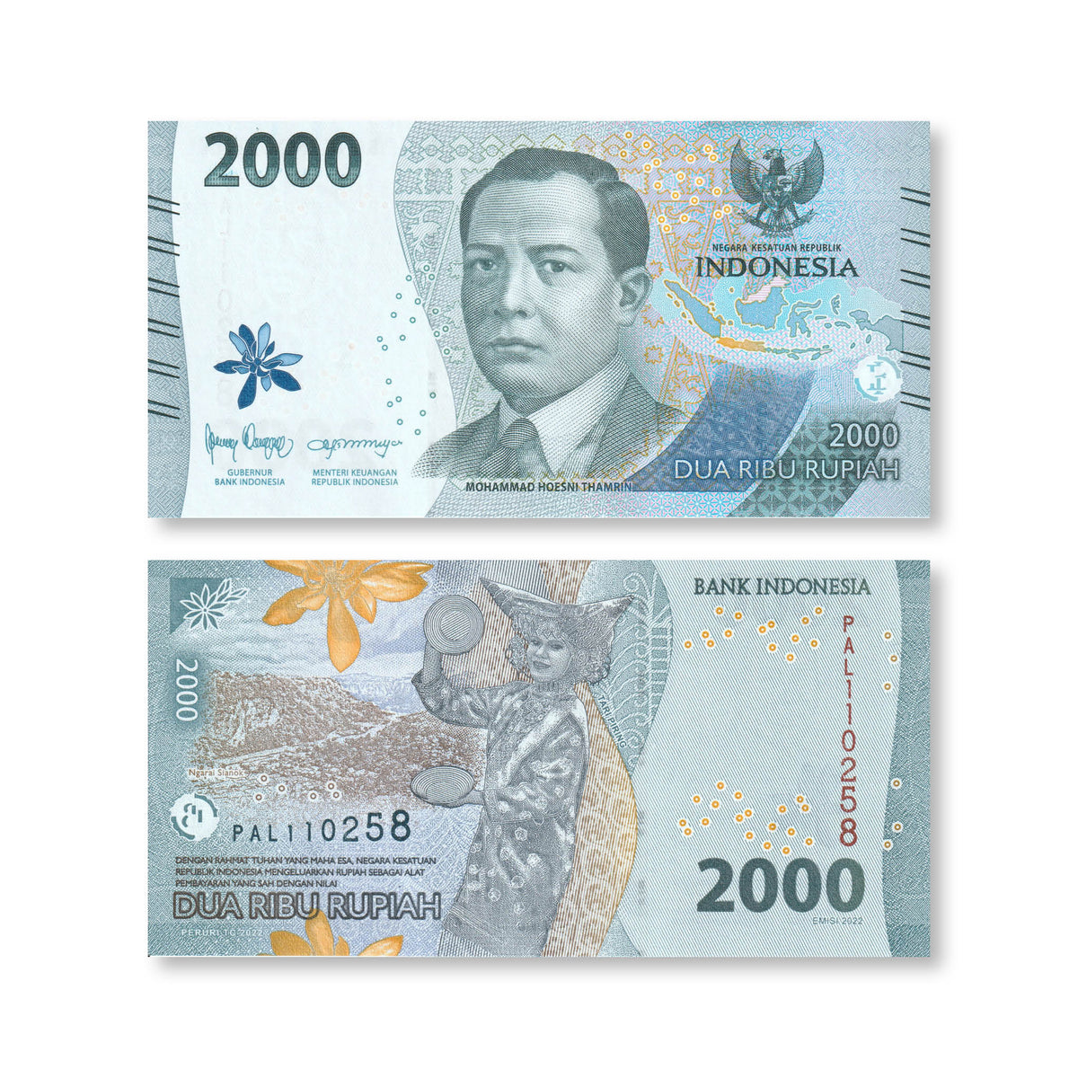 Indonesia 2000 Rupiah, 2022, B618a, UNC - Robert's World Money - World Banknotes