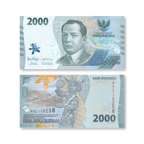Indonesia Full Set: 1,000–100,000 Rupiah, 2022, B617–B623, UNC - Robert's World Money - World Banknotes