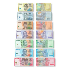Indonesia Full Set: 1,000–100,000 Rupiah, 2022, B617–B623, UNC - Robert's World Money - World Banknotes