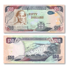 Jamaica 50 Dollars, 2020, B249f, P94, UNC