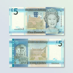 Jersey 5 Pounds, 2010, B128a, P33a, UNC