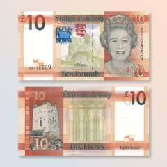 Jersey 10 Pounds, 2010, B129b, P34a, UNC