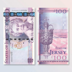 Jersey 100 Pounds, 2012, QEII Diamond Jubilee, B132a, P37a, UNC