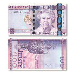 Jersey 100 Pounds, 2012, QEII Diamond Jubilee, B132a, P37a, UNC