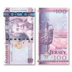 Jersey 100 Pounds, 2012, QEII Diamond Jubilee, B132a, P37a, UNC