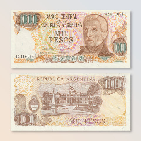 Argentina 1000 Pesos, 1982, B357i, P304d, UNC - Robert's World Money - World Banknotes