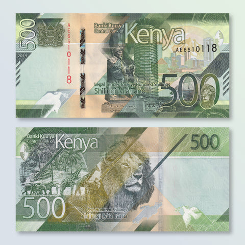 Kenya 500 Shillings, 2019, B147a, UNC - Robert's World Money - World Banknotes