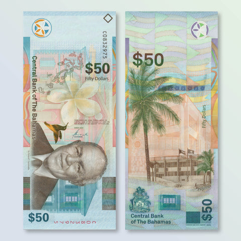 Bahamas 50 Dollars, 2019, B354a, UNC - Robert's World Money - World Banknotes