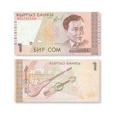 Kyrgyzstan 1 Som, 1999, B210a, P15a, UNC