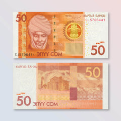 Kyrgyzstan 50 Som, 2016, B228a, P25b, UNC