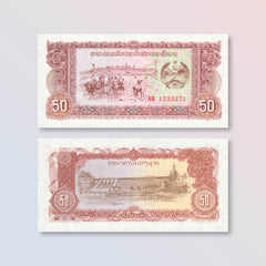 Laos 50 Kip, 1979, B505b, P29b, UNC
