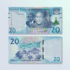 Lesotho 20 Maloti, 2021, B228a, UNC - Robert's World Money - World Banknotes