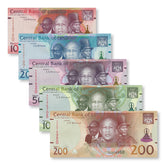 Lesotho Set: 10–200 Maloti, 2021, B227–B231, UNC - Robert's World Money - World Banknotes