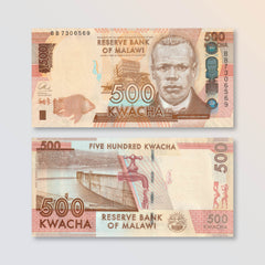 Malawi 500 Kwacha, 2014, B161a, P66, UNC - Robert's World Money - World Banknotes