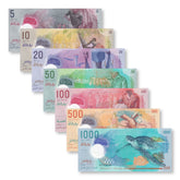 Maldives Full Set: 5–1,000 Rufiyaa, 2015–2022, B216–B222, PA26–P31, UNC - Robert's World Money - World Banknotes