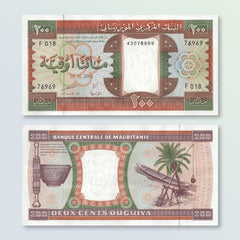 Mauritania 200 Ouguiya, 2002, B105k, P5j, UNC