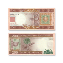 Mauritania 200 Ouguiya, 2013, B121a, P17, UNC