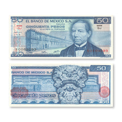 Mexico 50 Pesos, 1976, B645b, P65b, UNC - Robert's World Money - World Banknotes