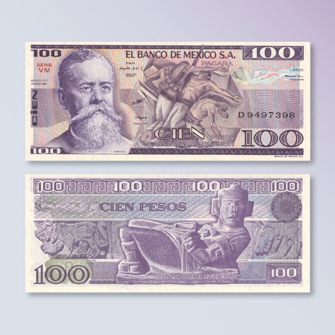 Mexico 100 Pesos, 1982, B650c, P74c, UNC - Robert's World Money - World Banknotes