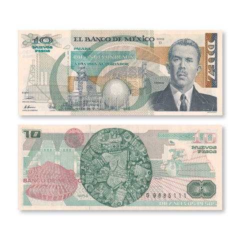 Mexico 10 Pesos, 1992, B674a, P95, UNC - Robert's World Money - World Banknotes