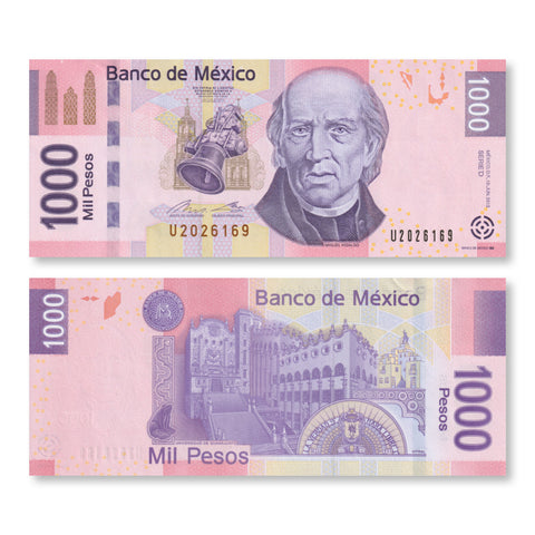 Mexico 1000 Pesos, 2013, B709d, P127d, UNC - Robert's World Money - World Banknotes