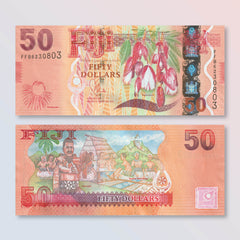Fiji 50 Dollars, 2013, B529a, P118a, UNC - Robert's World Money - World Banknotes