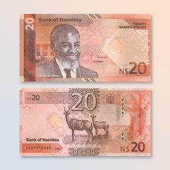Namibia 20 Dollars, New 2025 Series, B221a, UNC