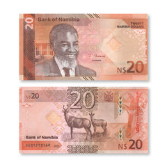 Namibia 20 Dollars, New 2025 Series, B221a, UNC