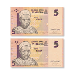 Nigeria 5 Naira, 2006, B230b, P32a, UNC